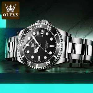 Alternative view of OLEVS 5885 Oem Hot Sale Product Watch Men Stainless Steel Band Watch Fashion Calendar Quartz Strap Mens Wrist Watch