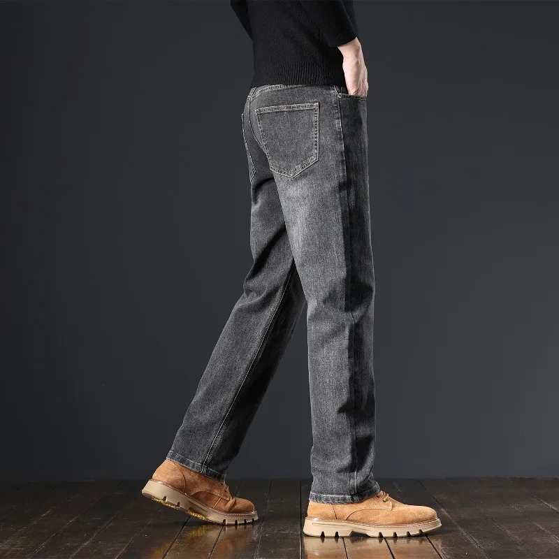 Jeans Men's Spring Autumn New Regular Trousers Fashionable Business Loose Straight Vintage Brand Classic Denim Pants - Image 6