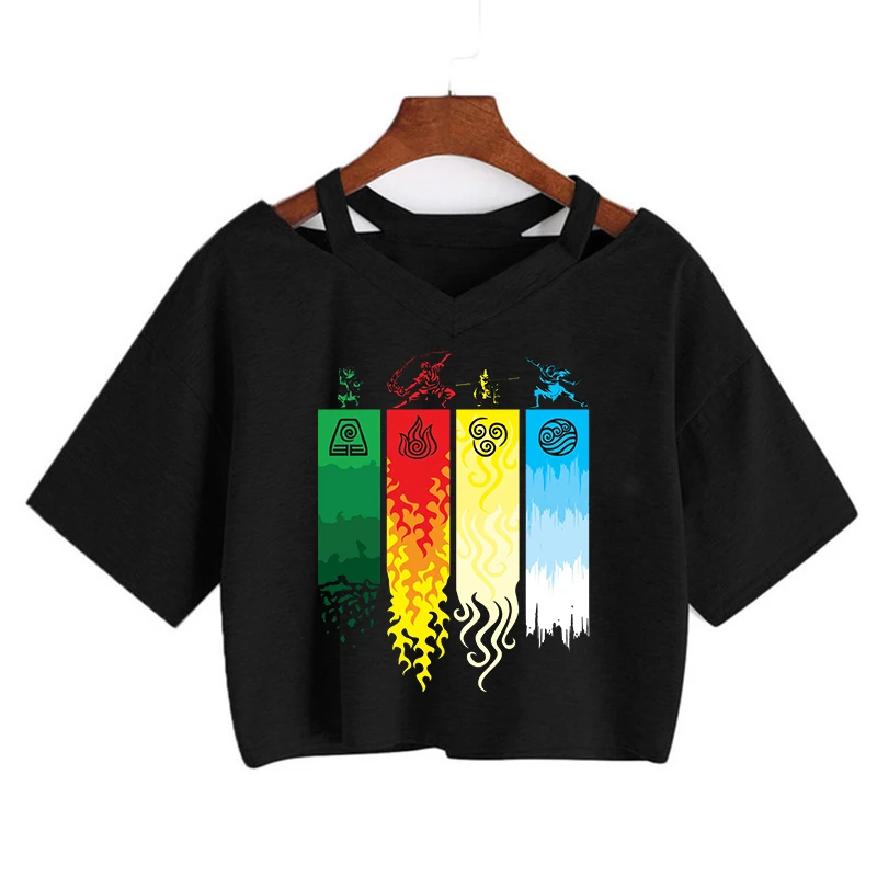 Avatar The Last Airbender T Shirt Women Kawaii Crop Top Anime Appa Tshirt Funny Cartoon Graphic Tee Shirt Fashion T-shirt Female - Image 8