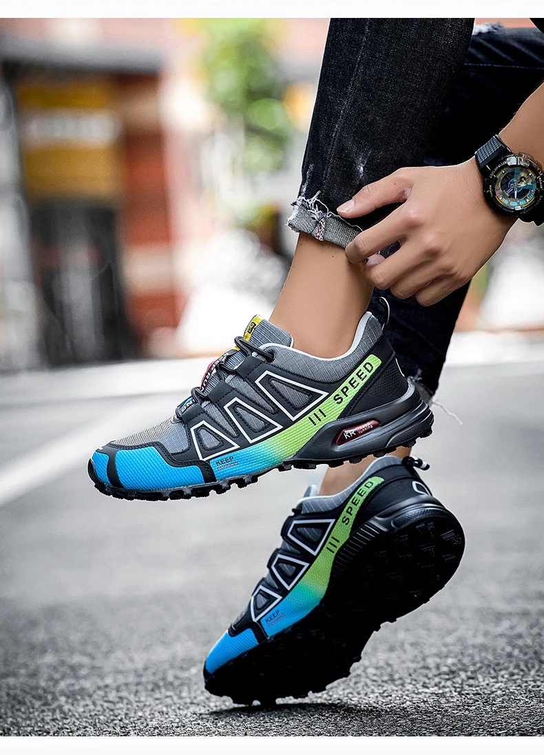 Men‘s Waterproof Hiking Shoes Outdoor Trainers Lace-up Climbing Shoes Women Trekking Sneakers Anti-slip Hunting Tactical Sneaker - Image 14