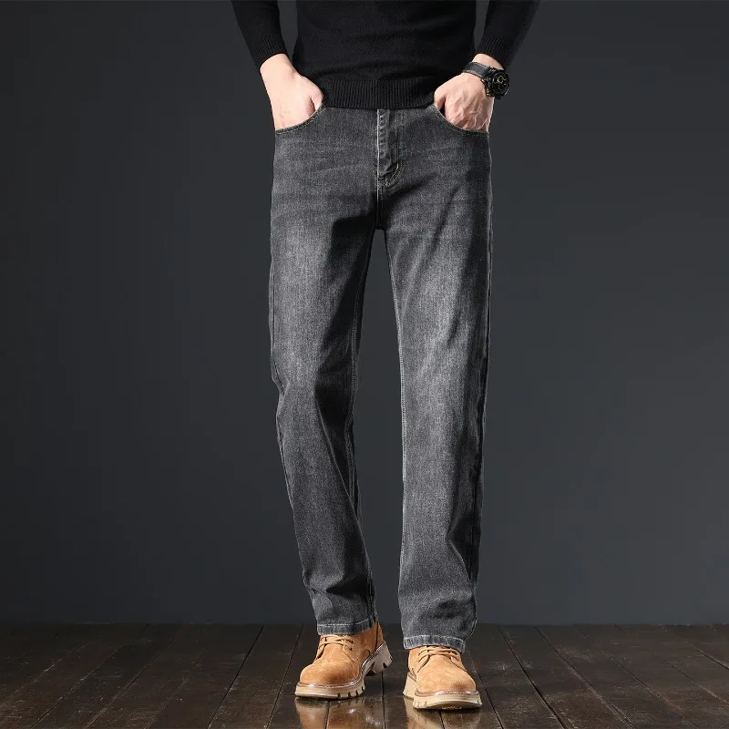 Jeans Men's Spring Autumn New Regular Trousers Fashionable Business Loose Straight Vintage Brand Classic Denim Pants - Image 5
