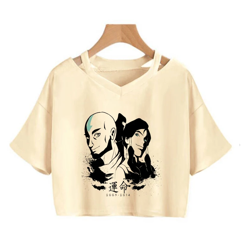 Avatar The Last Airbender T Shirt Women Kawaii Crop Top Anime Appa Tshirt Funny Cartoon Graphic Tee Shirt Fashion T-shirt Female - Image 9