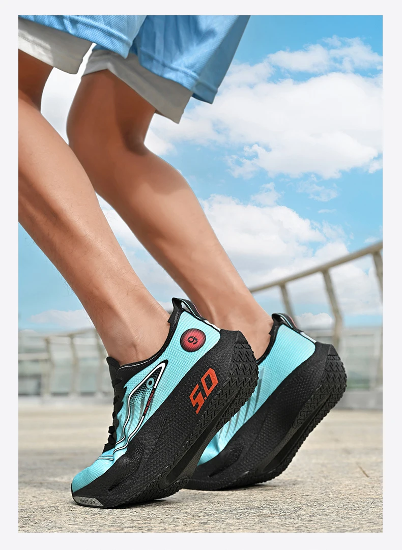 New Trendy Sports Running shoes, Comfortable and Breathable Men's and Women's Sports Casual shoes, Outdoor Large-sized Black 10 - Image 23