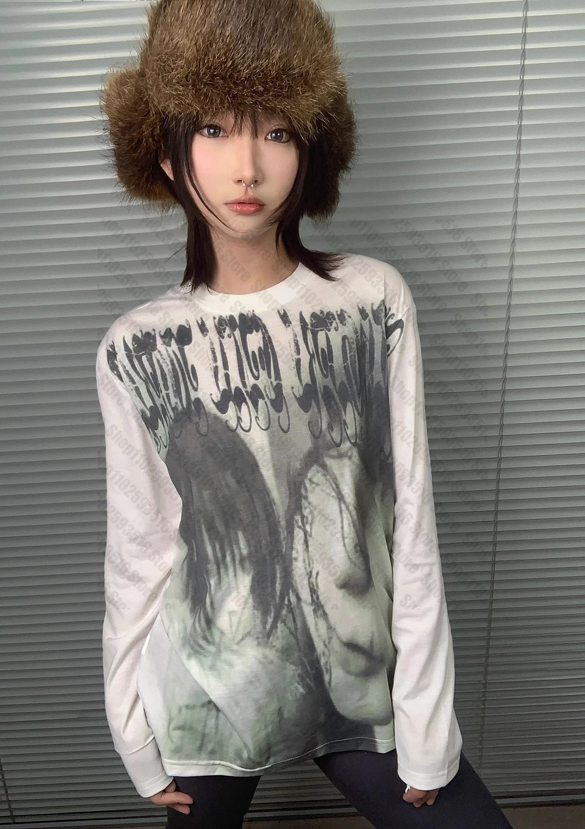 90s Vintage Clothes for Women Aesthetic Clothing Japanese Y2k Tops Star Girl Y2k Kitty Emo Crop Top Women Gothic Kpop Harajuku - Image 2