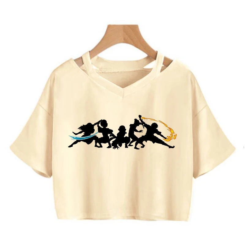 Avatar The Last Airbender T Shirt Women Kawaii Crop Top Anime Appa Tshirt Funny Cartoon Graphic Tee Shirt Fashion T-shirt Female - Image 15