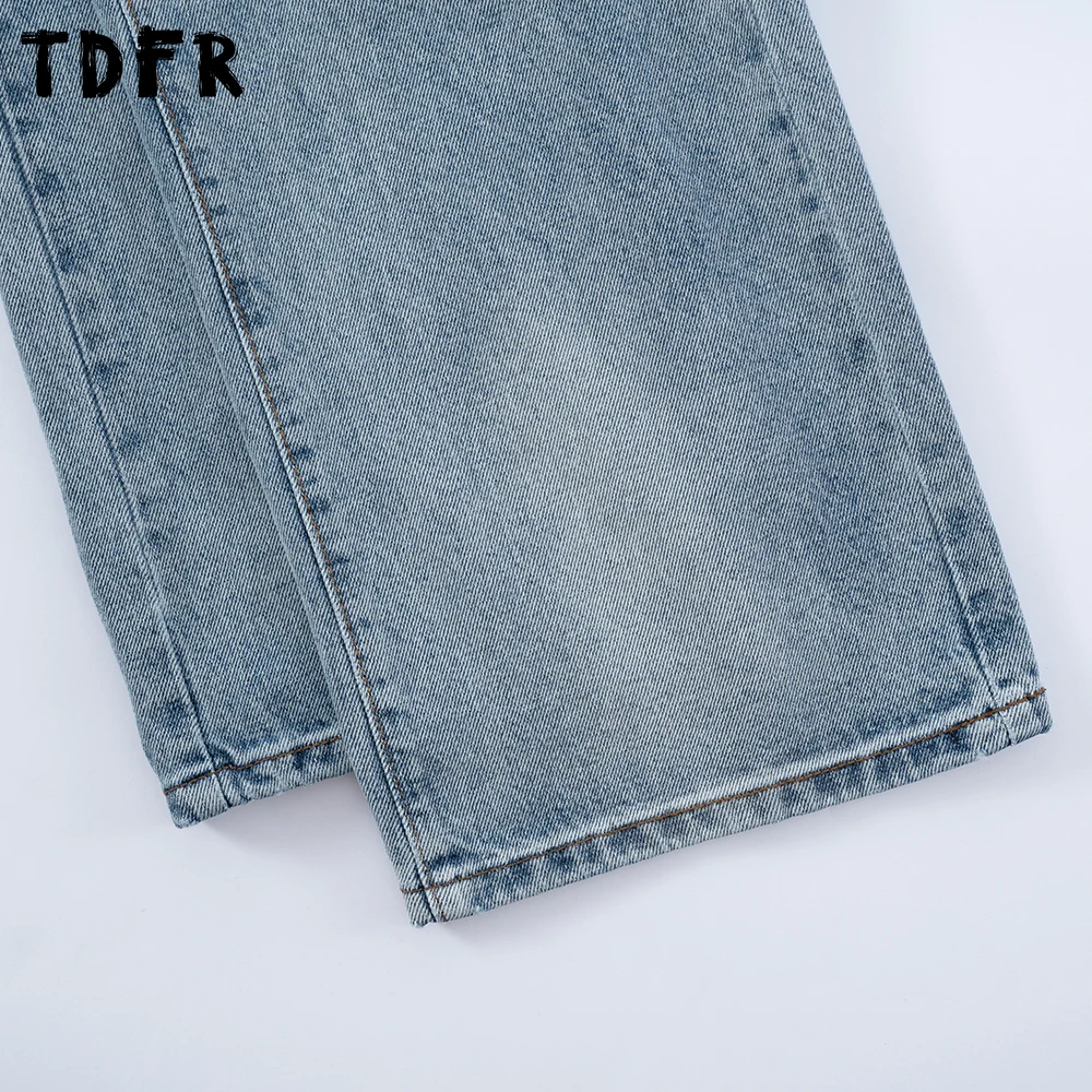 Denim Pants Mens Washed Distressed Retro Streetwear Baggy Straight - Image 6