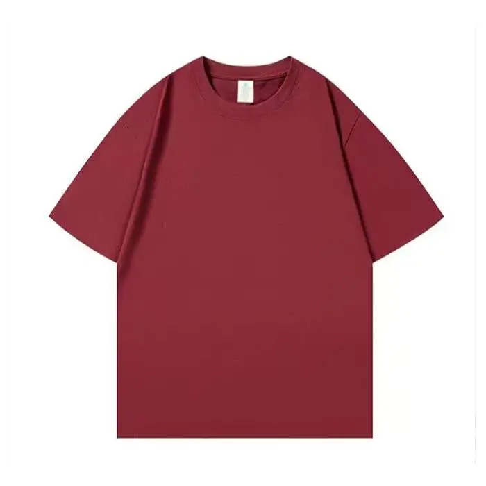 Summer 100% Cotton Oversized T shirts for Women Men Brown Casual Female Korean Streetwear Tees Unisex Basic Solid Young Cool Top - Image 5