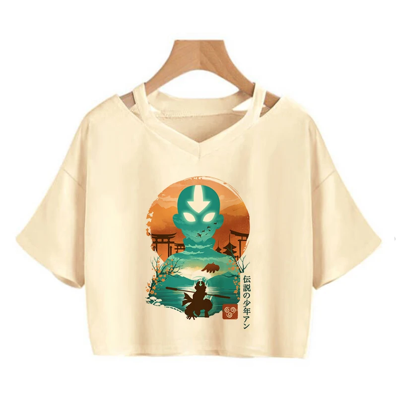 Avatar The Last Airbender T Shirt Women Kawaii Crop Top Anime Appa Tshirt Funny Cartoon Graphic Tee Shirt Fashion T-shirt Female - Image 30
