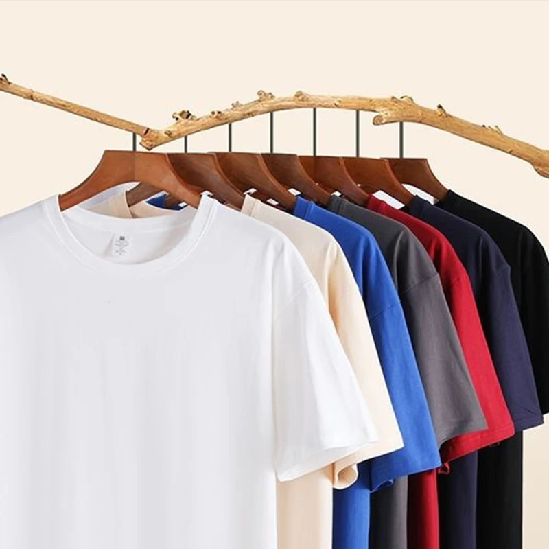 Summer 100% Cotton Oversized T shirts for Women Men Brown Casual Female Korean Streetwear Tees Unisex Basic Solid Young Cool Top - Image 2
