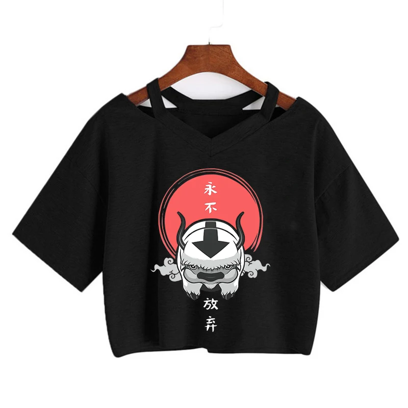 Avatar The Last Airbender T Shirt Women Kawaii Crop Top Anime Appa Tshirt Funny Cartoon Graphic Tee Shirt Fashion T-shirt Female - Image 7