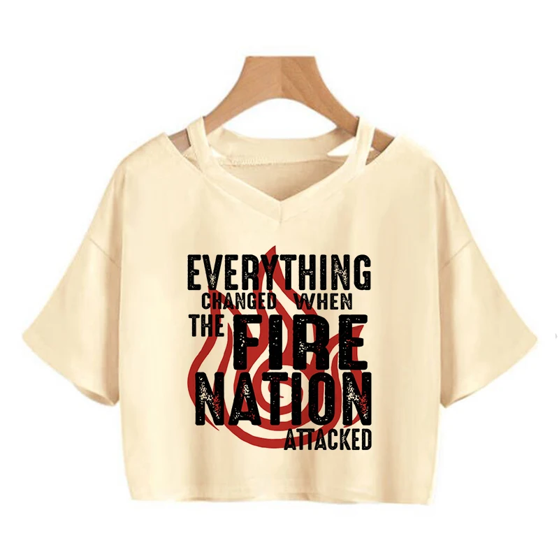 Avatar The Last Airbender T Shirt Women Kawaii Crop Top Anime Appa Tshirt Funny Cartoon Graphic Tee Shirt Fashion T-shirt Female - Image 22