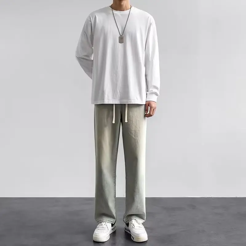 Jeans Men's Spring and Autumn 2025 New Loose High Street Straight - Image 6