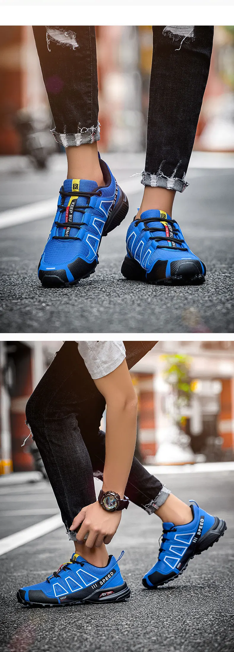 Men‘s Waterproof Hiking Shoes Outdoor Trainers Lace-up Climbing Shoes Women Trekking Sneakers Anti-slip Hunting Tactical Sneaker - Image 15