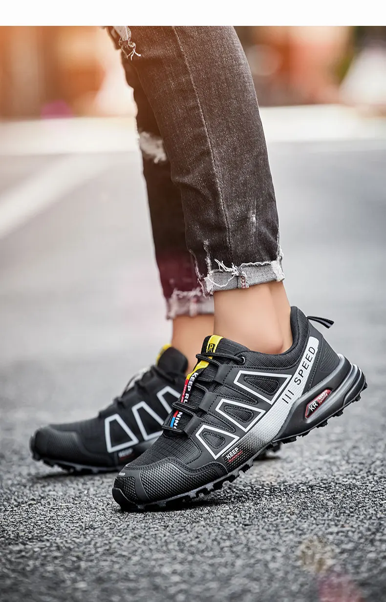 Men‘s Waterproof Hiking Shoes Outdoor Trainers Lace-up Climbing Shoes Women Trekking Sneakers Anti-slip Hunting Tactical Sneaker - Image 19
