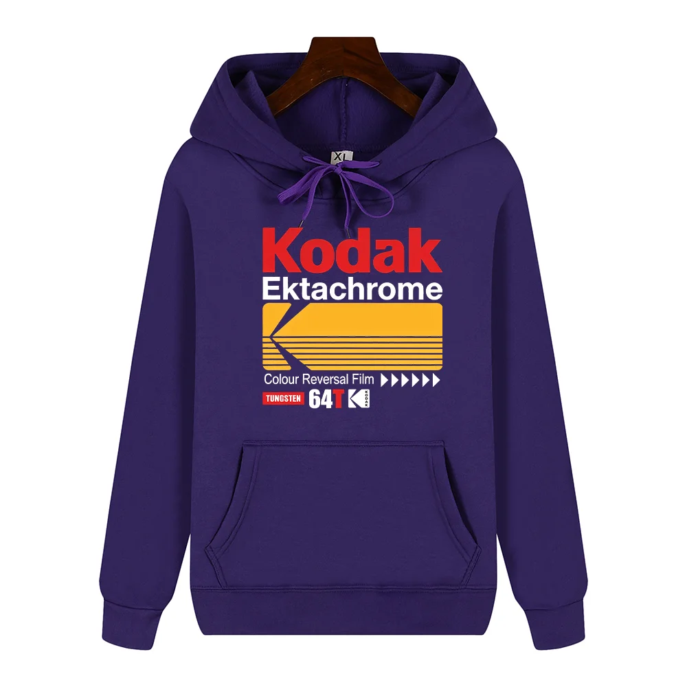Kodak Brand Retro Trendy Print Autumn Winter Men Hoodie Daily Outdoor Sports Casual Warm Fashionable Y2K Streetwear Top Clothing - Image 2