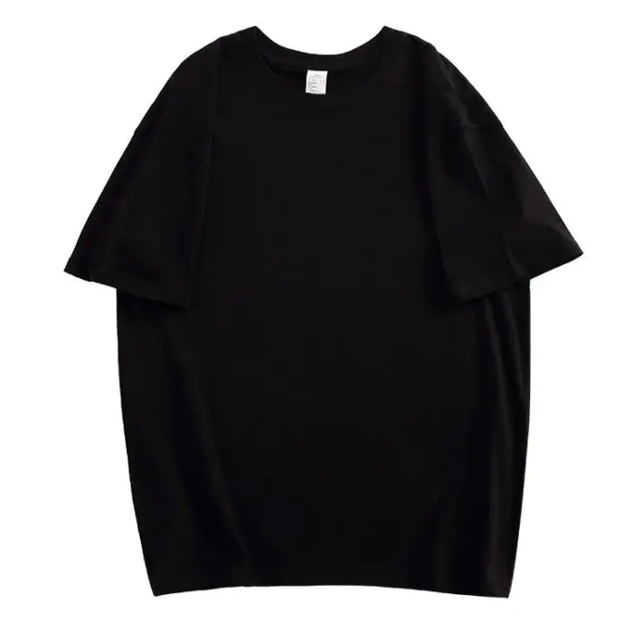 Summer 100% Cotton Oversized T shirts for Women Men Brown Casual Female Korean Streetwear Tees Unisex Basic Solid Young Cool Top - Image 6