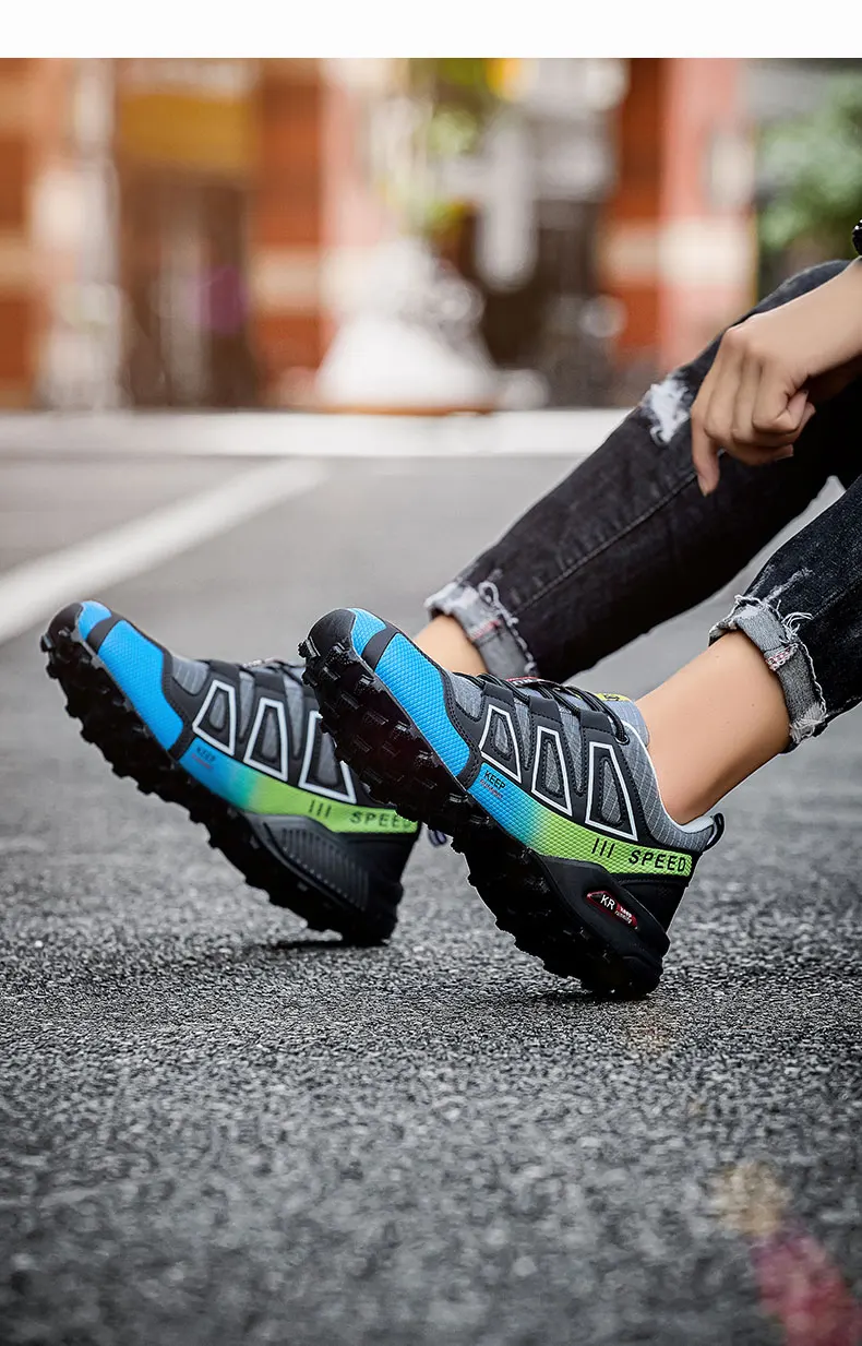 Men‘s Waterproof Hiking Shoes Outdoor Trainers Lace-up Climbing Shoes Women Trekking Sneakers Anti-slip Hunting Tactical Sneaker - Image 13