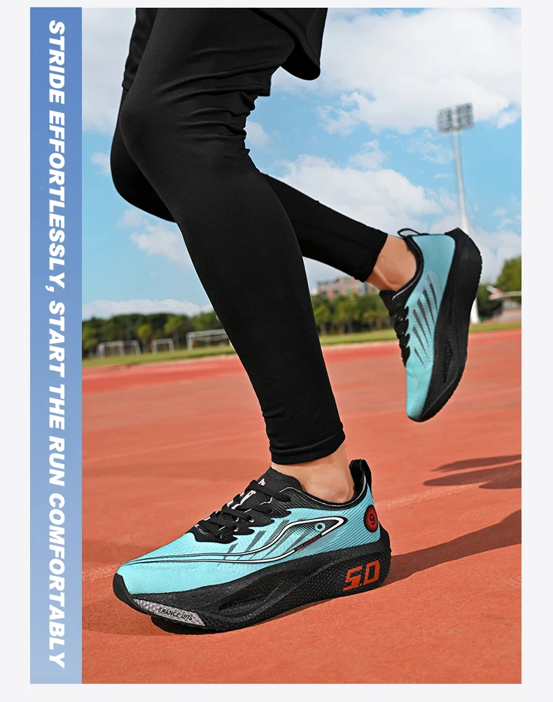 New Trendy Sports Running shoes, Comfortable and Breathable Men's and Women's Sports Casual shoes, Outdoor Large-sized Black 10 - Image 24