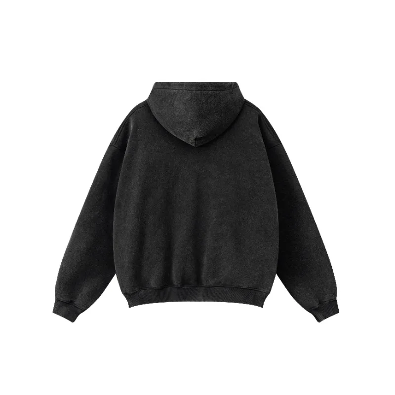 600G Snow Wash Cotton Hoodies Female 2025 Color Pullovers Hip Hop Loose Pullovers Multicolor Comfortable Couple Top - Image 5