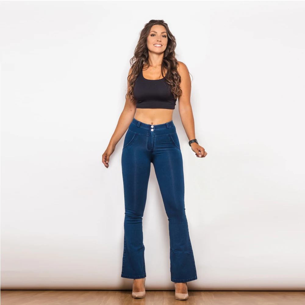 Shascullfites Melody Flare Jeans Women Scrunch Bum Butt Lift Jeans Wide Leg Slim Jeans Sexy Elegant Denim Pants - Image 9