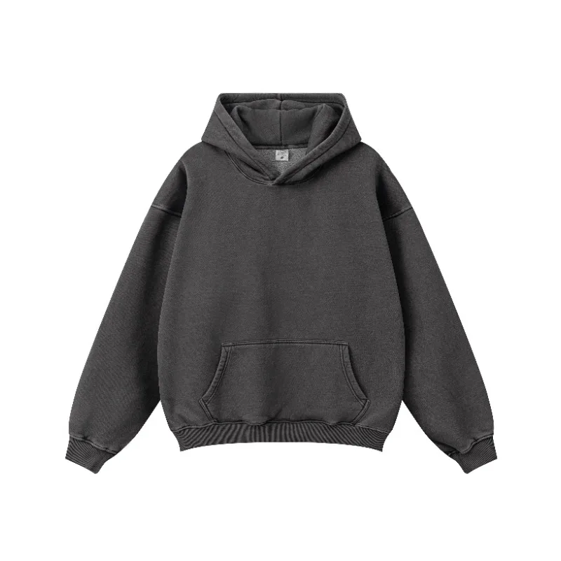 600G Snow Wash Cotton Hoodies Female 2025 Color Pullovers Hip Hop Loose Pullovers Multicolor Comfortable Couple Top