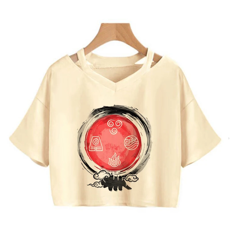 Avatar The Last Airbender T Shirt Women Kawaii Crop Top Anime Appa Tshirt Funny Cartoon Graphic Tee Shirt Fashion T-shirt Female - Image 25