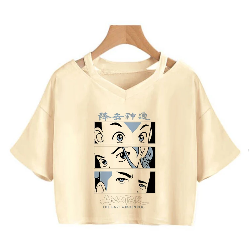 Avatar The Last Airbender T Shirt Women Kawaii Crop Top Anime Appa Tshirt Funny Cartoon Graphic Tee Shirt Fashion T-shirt Female - Image 17