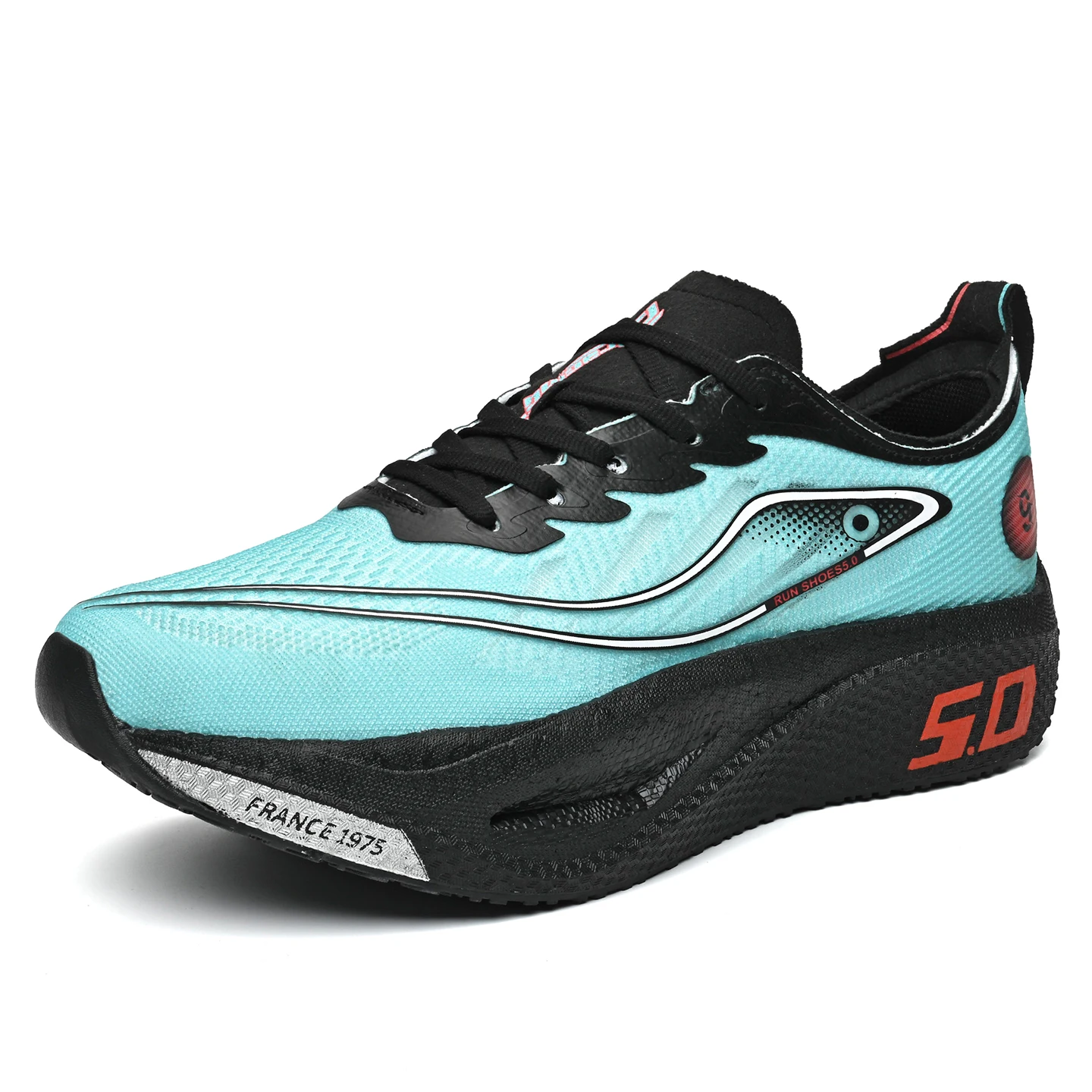 New Trendy Sports Running shoes, Comfortable and Breathable Men's and Women's Sports Casual shoes, Outdoor Large-sized Black 10 - Image 9