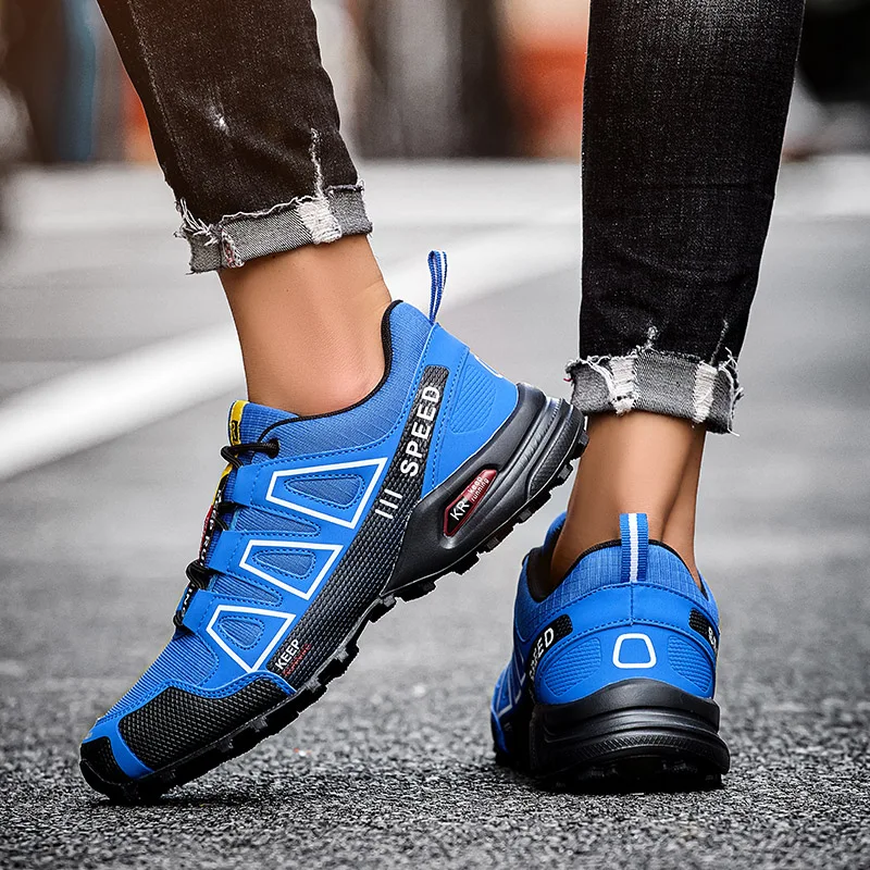 Men‘s Waterproof Hiking Shoes Outdoor Trainers Lace-up Climbing Shoes Women Trekking Sneakers Anti-slip Hunting Tactical Sneaker - Image 2