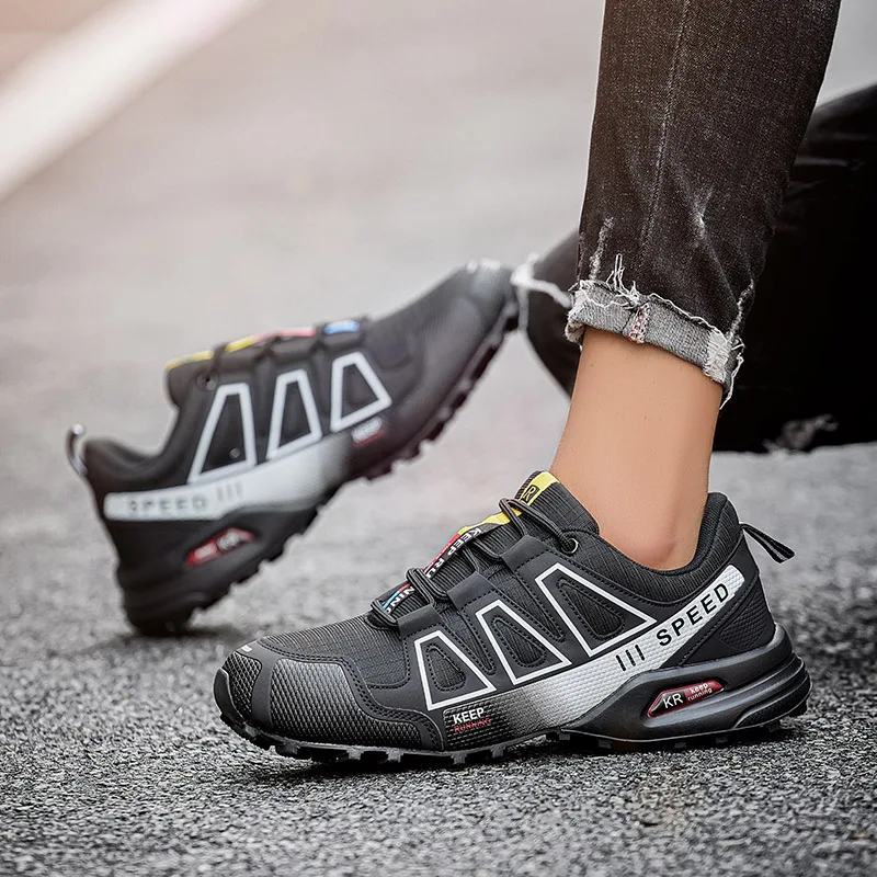 Men‘s Waterproof Hiking Shoes Outdoor Trainers Lace-up Climbing Shoes Women Trekking Sneakers Anti-slip Hunting Tactical Sneaker - Image 4
