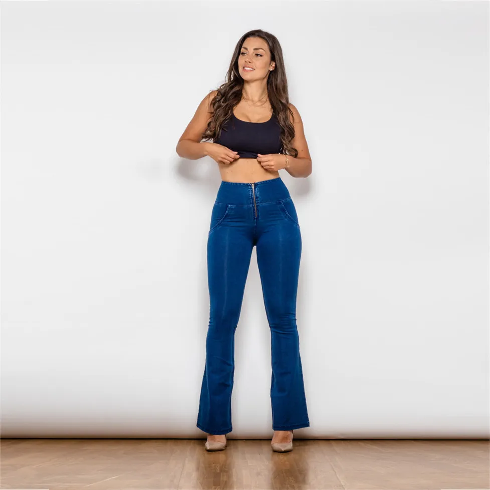 Shascullfites Melody Flare Jeans Women Scrunch Bum Butt Lift Jeans Wide Leg Slim Jeans Sexy Elegant Denim Pants - Image 10