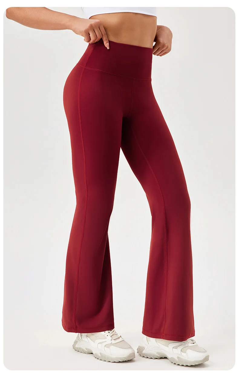 YIYI Women's Wide Leg Yoga Pants Soft High Waisted Butt Lift Workout Flare Leggings Casual Bootcut Bootleg Gym Fitness Pants - Image 6