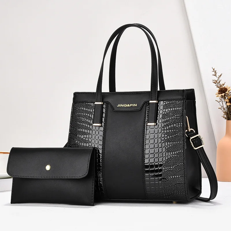 New Women's Luxury PU 2-piece Set Leather Handbags and Purses High Quality - Image 10