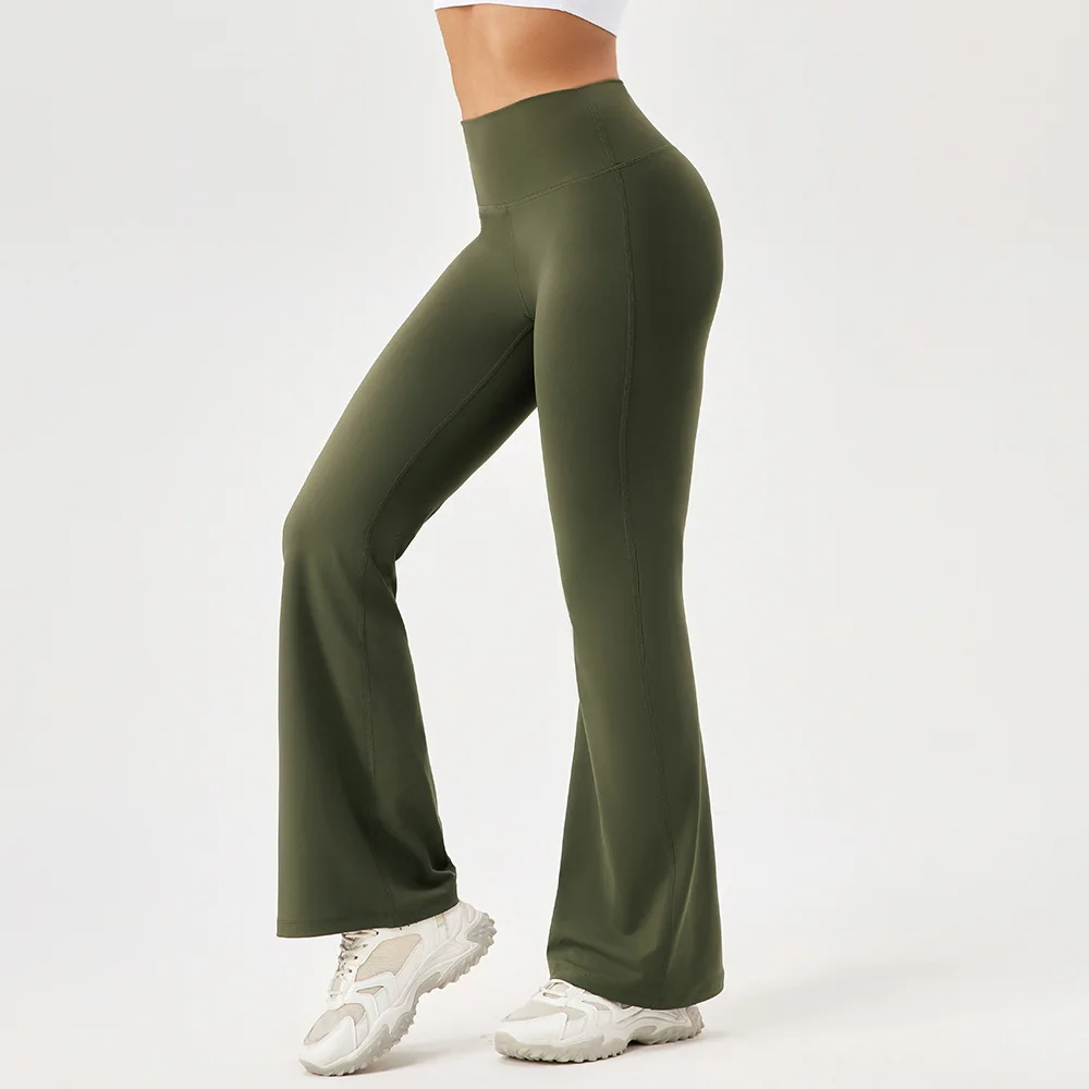 YIYI Women's Wide Leg Yoga Pants Soft High Waisted Butt Lift Workout Flare Leggings Casual Bootcut Bootleg Gym Fitness Pants - Image 8