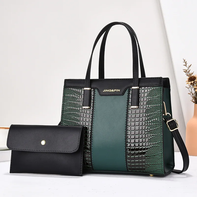 New Women's Luxury PU 2-piece Set Leather Handbags and Purses High Quality - Image 9