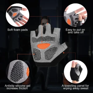 Alternative view of Gym Gloves Fitness Training Fingerless Women Men Bodybuilding Exercise