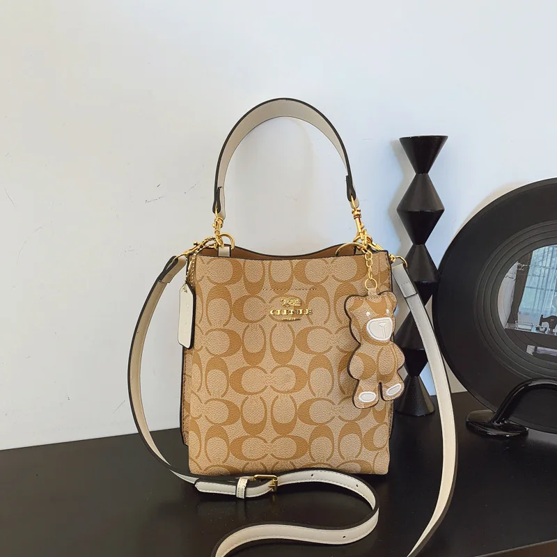 Fashionable style, elegant and luxurious handbag in the shape of a bucket, versatile and suitable for all occasions, single-shou - Image 2