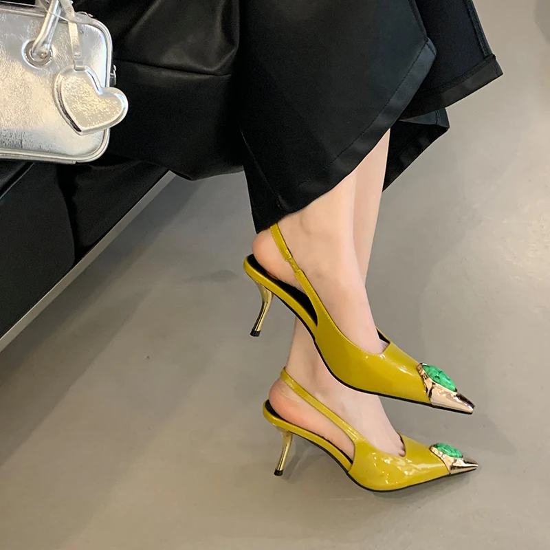 Sexy Women's High Heels Mules Pointed Dress Women's Shoes - Image 6