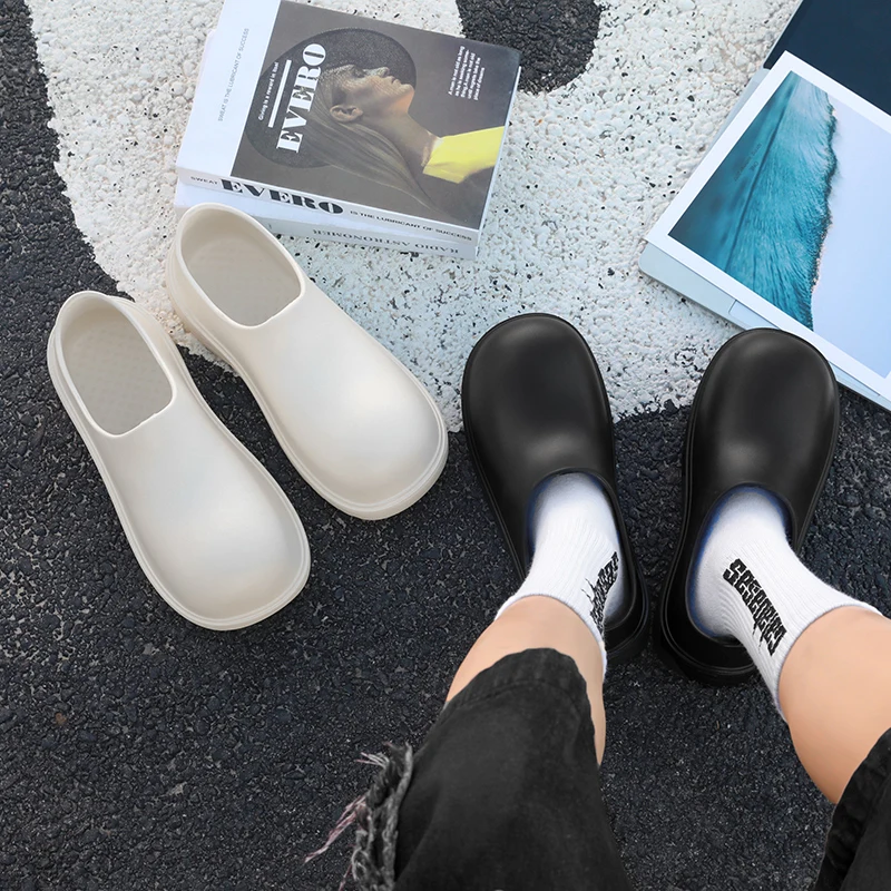 Men Chef Clogs 2025 Summer Soften Garden Clogs For Women Plain Sandals - Image 3