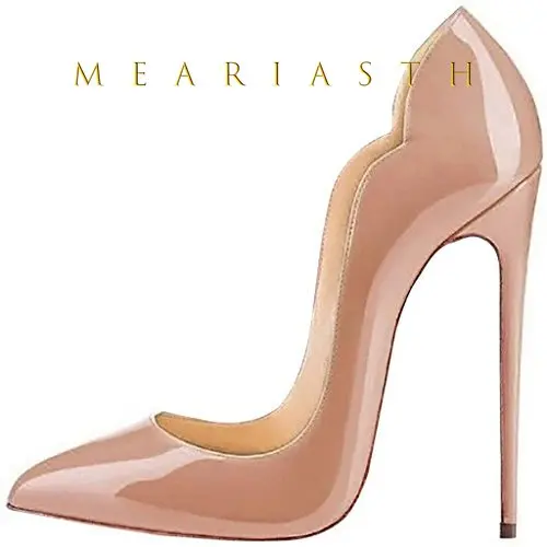 12cm Heels Women Patent Leather High Thin Heel Shoes - Image 20