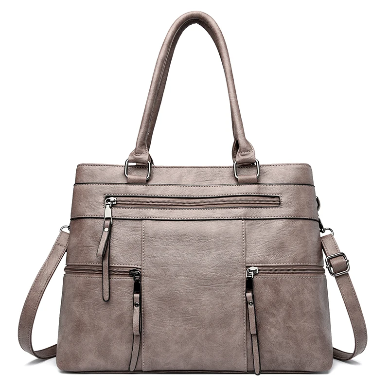 Women's handbag - vintage handbag with detachable shoulder strap - zipper closure, work and travel bag - durable - Image 7