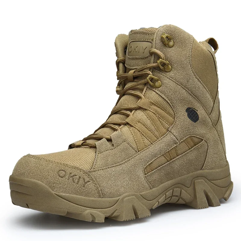 Men Tactical Boots Lace Up Breathable Male Army Boots Desert Boot Climbing Hiking - Image 7