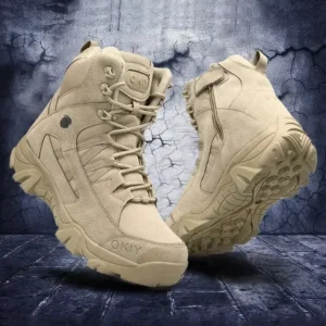 Men Tactical Boots Lace Up Breathable Male Army Boots Desert Boot Climbing Hiking