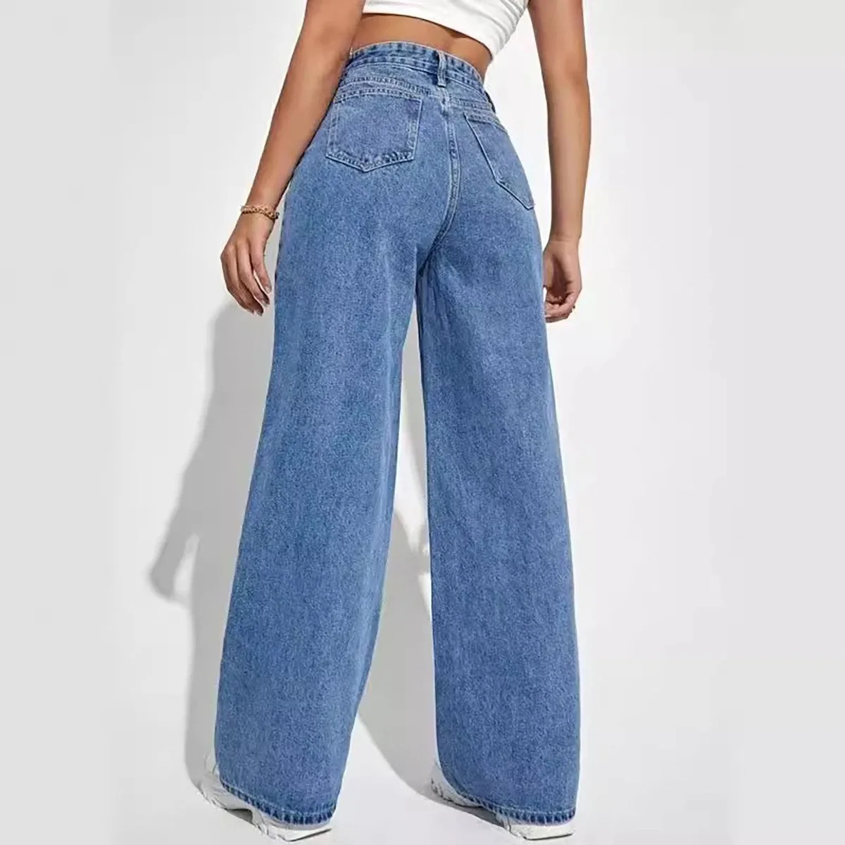 jeans women y2k High street baggy straight pants High waisted - Image 4