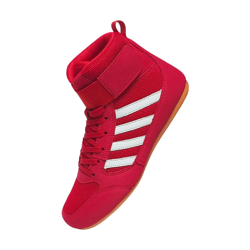 Boxing wrestling shoes children's adult training men women combat fighting Sanda high top shoes boots strength weightlifting gym - Image 3