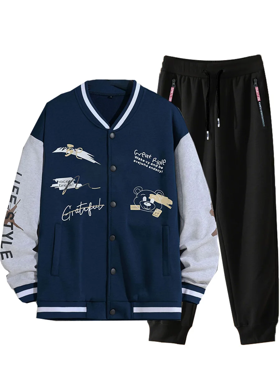 Men's Baseball Jacket Autumn and Winter Trendy American Teenager Men's Loose Casual Jacket Men's Suit - Image 7