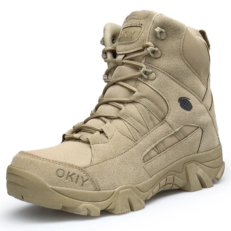 Men Tactical Boots Lace Up Breathable Male Army Boots Desert Boot Climbing Hiking - Image 8