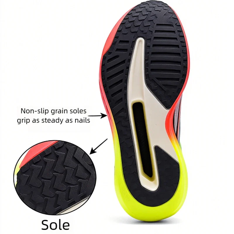 Running Shoes Carbon Board Speciality Marathon Men Sports Breathable Lightweight Women's Comfortable Nonskid Chunta Sneakers - Image 3