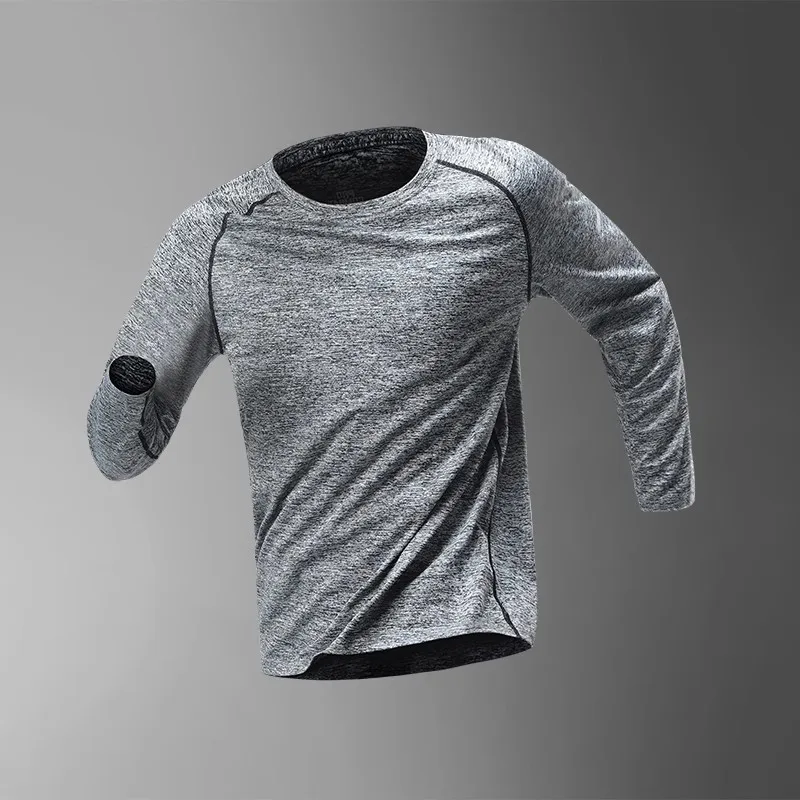 Men's Running Quick-drying Clothes Long Sleeve Running Training Fitness Morning Sports Cycling Mountaineering Men Clothes Tops - Image 3