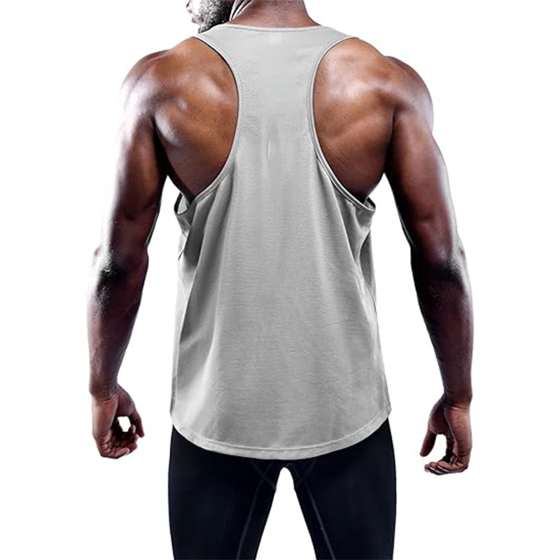 Running Tank Top Men Summer Sport Gym Vest Quick Dry Training Tanktop Workout Singlets Man Fitness Bodybuilding Sleeveless Shirt - Image 4